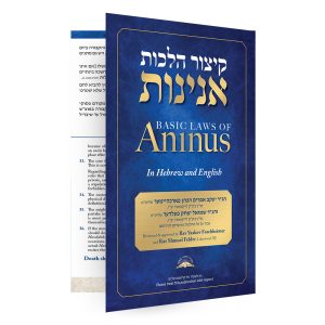 Halachos of Aninus (Available with English, Yiddish or Spanish translation)